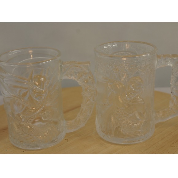McDonald's Other - Vintage 1995 McDonalds Batman Forever Glass Mugs Set of 2 Batman & Robin France